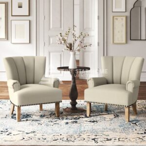 Wide Tufted Armchair (Set of 2)