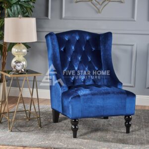 Toddman High-Back Velvet Club Chair
